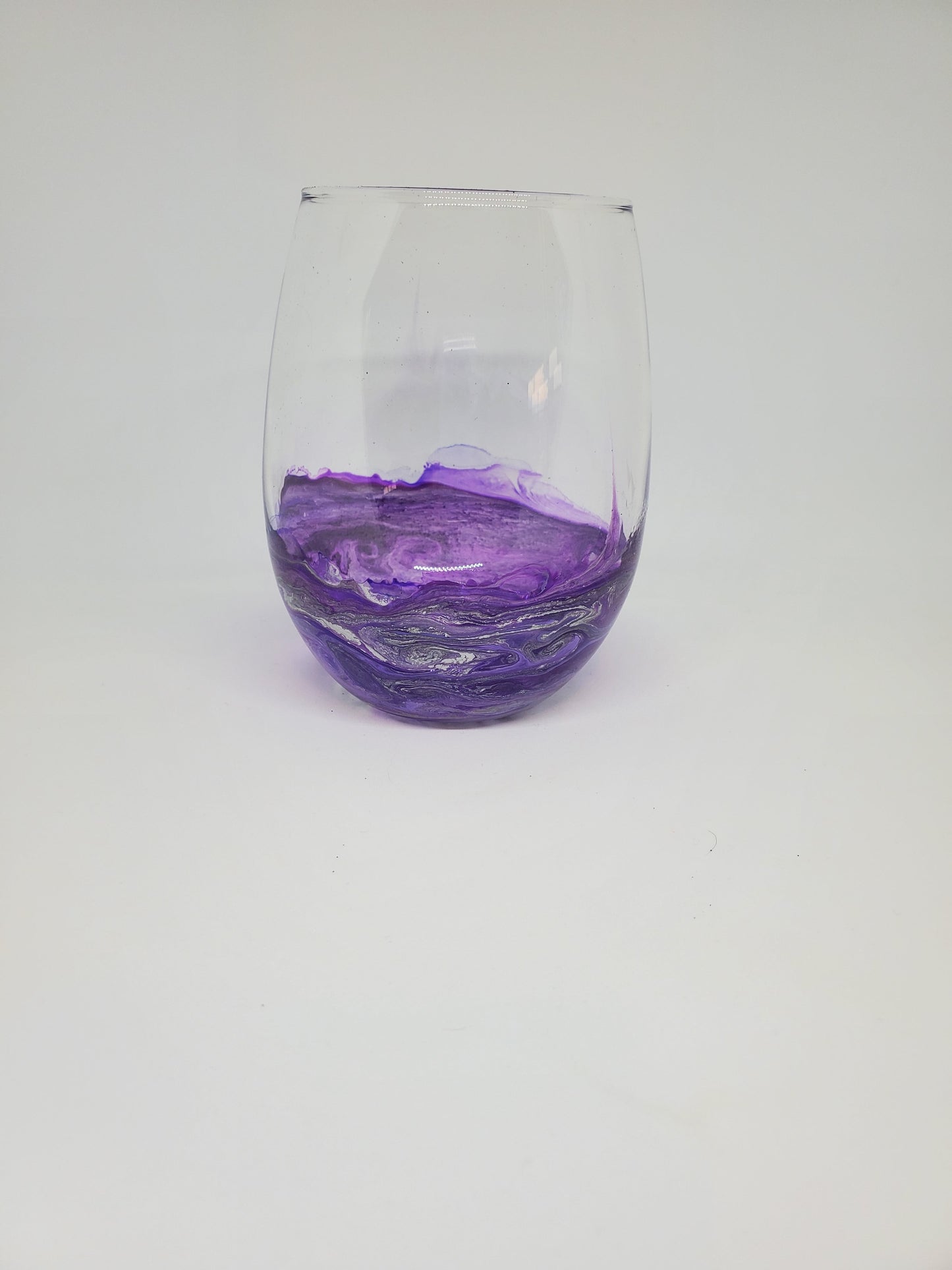 1 Blue and 1 Purple Stemless Wine Glass