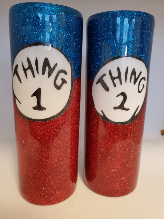 Thing 1 and Thing 20 oz tumblers